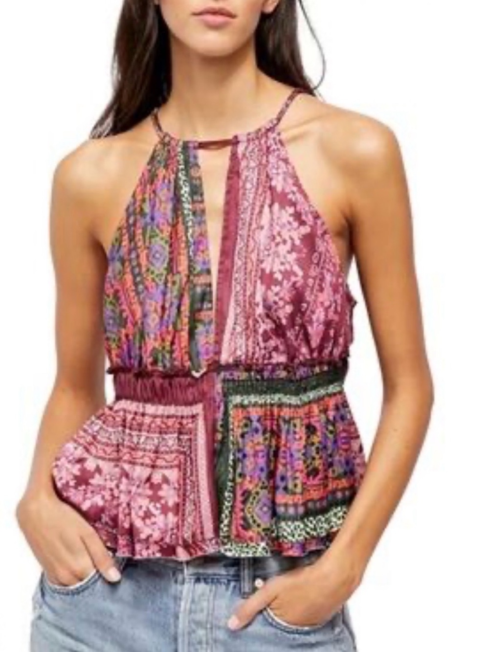 Free People Patchwork Halter